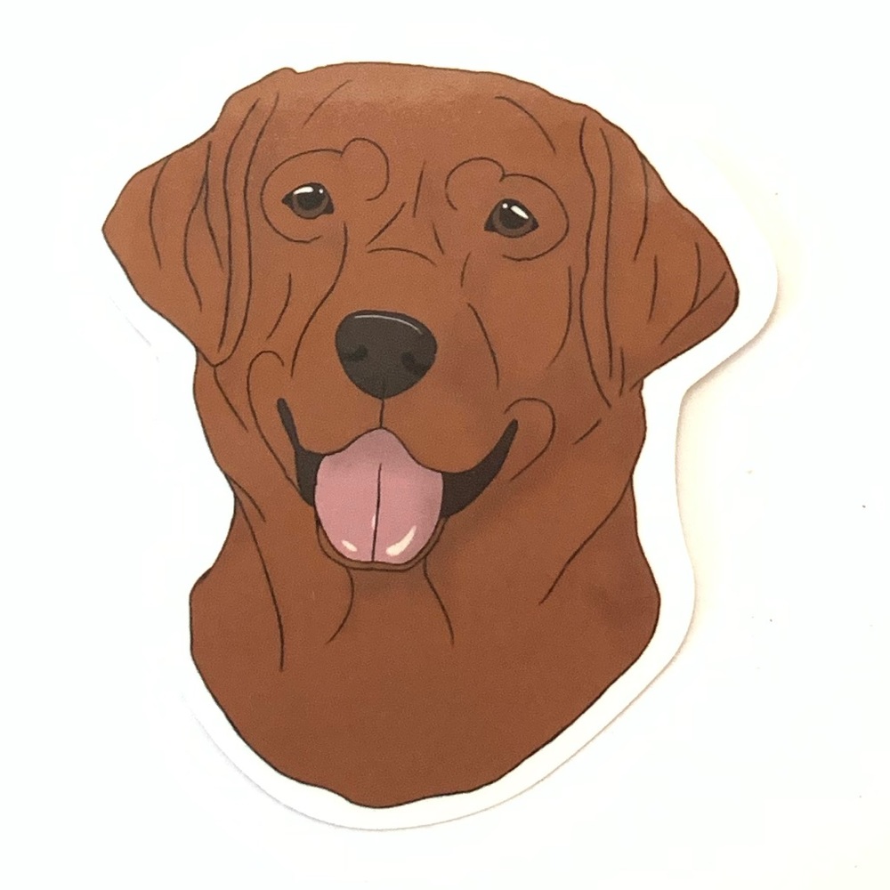 Red Lab Vinyl Sticker